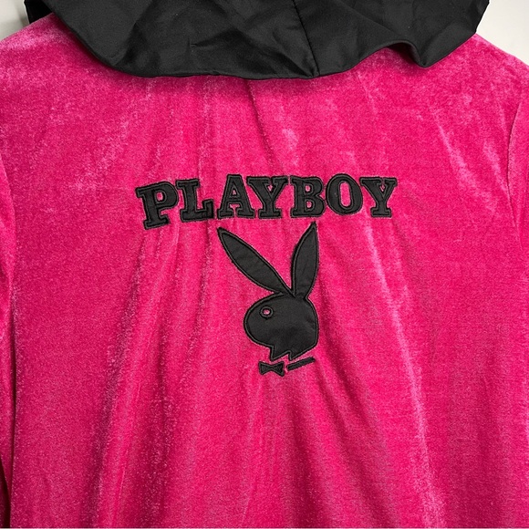 Playboy Pink Sexy Girlfriend Velvet Robe - Picture 6 of 10